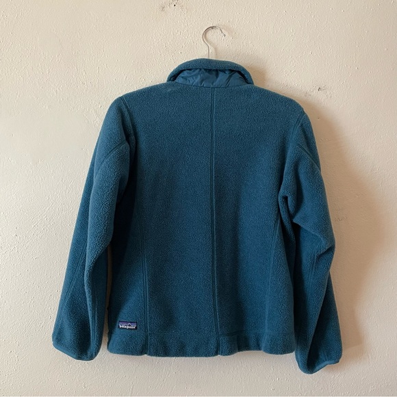 Patagonia Sweaters - Vintage 90s Patagonia Synchilla Fleece Jacket Women’s teal full-zip S Made USA